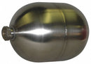 Naugatuck Oblong Float Ball, 6.46 oz, 4 in dia., Stainless Steel - GR4X625304SS