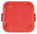 Rubbermaid BRUTE Series, Trash Can Top, Square, Flat, 28 gal, Red - FG352900RED