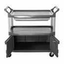 Rubbermaid Enclosed Service Cart, 300 lb. Load Capacity, Gray - FG409400GRAY