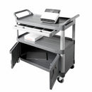Rubbermaid Enclosed Service Cart, 300 lb. Load Capacity, Gray - FG409400GRAY