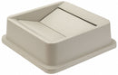 Tough Guy Trash Can Top, Square, Drop, 35 gal, 50 gal, Tan - 4PGR3