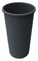 Tough Guy 22 gal Round Trash Can, Plastic, Gray - 4PGR7