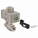 Dynaquip 1/4 in Spring Return Pneumatic Actuated Ball Valve, 2-Piece - P2S21AJSR05210A