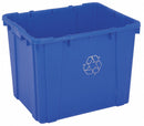 Tough Guy 14 gal Rectangular Recycling Tote, Plastic, Blue - 4UAU8
