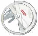 Rubbermaid 4 3/4 in" Plastic Bulk Ingredient Container Lid and Scoop, White/Clear - FG9G7600WHT