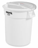 Rubbermaid 29 1/3 in" x 20 29/32 in" x 24 3/4 in" Plastic Bulk Ingredient Container Combo, White/Clear - FG9G7400WHT