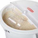 Rubbermaid 29 1/3 in" x 20 29/32 in" x 24 3/4 in" Plastic Bulk Ingredient Container Combo, White/Clear - FG9G7400WHT