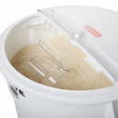 Rubbermaid 29 1/3 in" x 23 2/5 in" x 29 1/3 in" Plastic Bulk Ingredient Container Combo, White/Clear - FG9G7500WHT