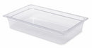Rubbermaid 20-13/16" x 12-13/16" x 4" 13-3/4 Qt. Polycarbonate Cold Food Pan - FG131P00CLR
