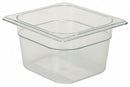 Rubbermaid 6-7/8" x 6-3/8" x 4" 1-2/3 Qt. Polycarbonate Cold Food Pan - FG105P00CLR