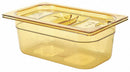 Rubbermaid 10-3/8" x 6-3/8" x 4" 2-1/2 Qt. Polycarbonate Hot Food Pan - FG211P00AMBR