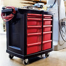Rubbermaid Mobile Cabinet Workbench, Structural Foam Plastic, 19 13/16 in Depth, 33 1/2 in Height, 32 5/8 in Wi - FG773488BLA