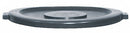 Rubbermaid BRUTE Series, Trash Can Top, Round, Flat, 44 gal, Gray - FG264560GRAY