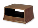 Rubbermaid Glutton Series, Trash Can Top, Rectangular, Canopy, 56 gal, Brown - FG256V00BRN