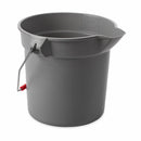 Rubbermaid Bucket, 2-1/2 gal., Gray - FG296300GRAY