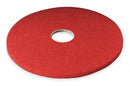 3M 12 in Non-Woven Polyester Fiber Round Buffing Pad, 175 to 600 rpm, Red, 5 PK - 5100