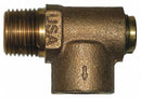 Campbell Low-Lead Brass Nonadjustable Relief Valve, FNPT Inlet Type, MNPT Outlet Type - RV2N-LF