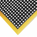 Notrax Drainage Mat, 5 ft 4 in L, 3 ft 2 in W, 7/8 in Thick, Rectangle, Black with Yellow Border - 549S3864YB