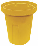 Tough Guy 55 gal Round Correctional Facility Trash Can, Plastic, Yellow - 4YKJ2