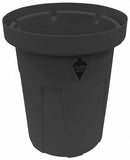 Tough Guy 35 gal Round Correctional Facility Trash Can, Plastic, Black - 4YKJ7