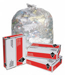 Tough Guy Trash Bag, 65 to 95 gal., LLDPE, Flat Pack, Clear, PK 50 - 4YPC9