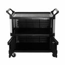 Rubbermaid Enclosed Service Cart, 300 lb. Load Capacity, Polypropylene, Black - FG409500BLA