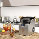 Electric Countertop Ice Maker With Ice Scoop and Basket-Sliver