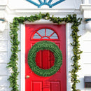 48 Inch Pre-Lit Cordless Artificial Christmas Wreath