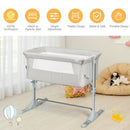 Travel Portable Baby Bed Side Sleeper Bassinet Crib With Carrying Bag-Beige