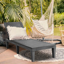 Outdoor Recliner Chair With 5-Position Adjustable Backrest-Black