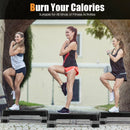 31 Inch Adjustable Exercise Aerobic Stepper With Non-Slip Pads-Gray