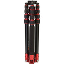 MeFOTO GlobeTrotter Carbon Fiber Travel Tripod Kit (Red)