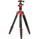 MeFOTO GlobeTrotter Aluminum Travel Tripod Kit (Red)