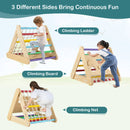 4 in 1 Triangle Climber Toy With Sliding Board and Climbing Net-Multicolor