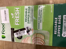 Reusable Vacuum Zipper Bags - Grey - 10 Count