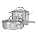 10pc Classic Stainless Steel Cookware Set - Silver