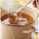 12qt Enamel-on-Steel Induction Stockpot with Lid - Almond