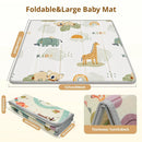 Foldable Baby Play Mat - Giraffe + Elephant