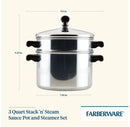 Stainless Steel Stack 'N' Steam Sauce Pot - 3qt