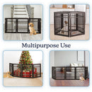 Foldable Indoor Dog Gate - Brown