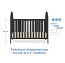 Milano 4-in-1 Convertible Crib - Midnight Gray