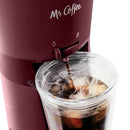 Iced Coffee Maker with Reusable Tumbler and Coffee Filter - Burgundy: Brews Iced Coffee, 22 oz Capacity
