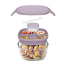 Glass All-in-One Salad Container - Lavender
