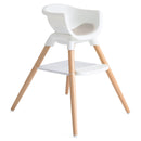 Height-Adjustable Wooden High Chair - Walnut
