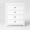Traditional 4 Drawer Dresser - Classic White