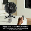 FlexBreeze Pedestal & Tabletop Fan- Black Fan w/ Pedestal Base Black