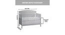 Oxford Baby Baldwin 4-In-1 Convertible Crib - Dove Gray