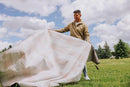 Outdoor Picnic Blanket XL - Pastel Plaid - Beige