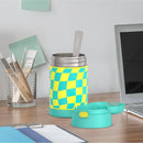 Kids' 16oz FUNtainer Stainless Steel Food Jar - Teal Checkers