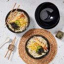 Infuse 4pc 8" Melamine Ramen Bowls Black
